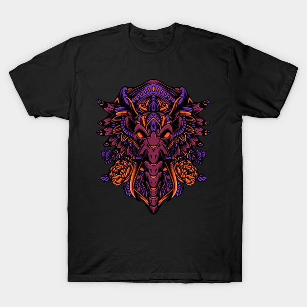 Elephant illustration T-Shirt by Pipop Std